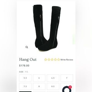 Knee High Black Suede Boots (BRAND NEW IN BOX)